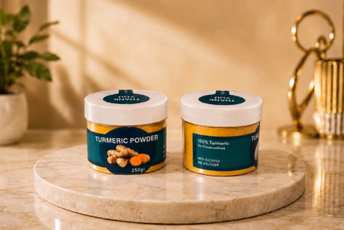 Premium ground turmeric root with deep golden color and earthy, slightly peppery flavor. Essential for curries, golden milk, rice dishes, and natural wellness routines. Rich in curcumin. No additives, just pure golden goodness.